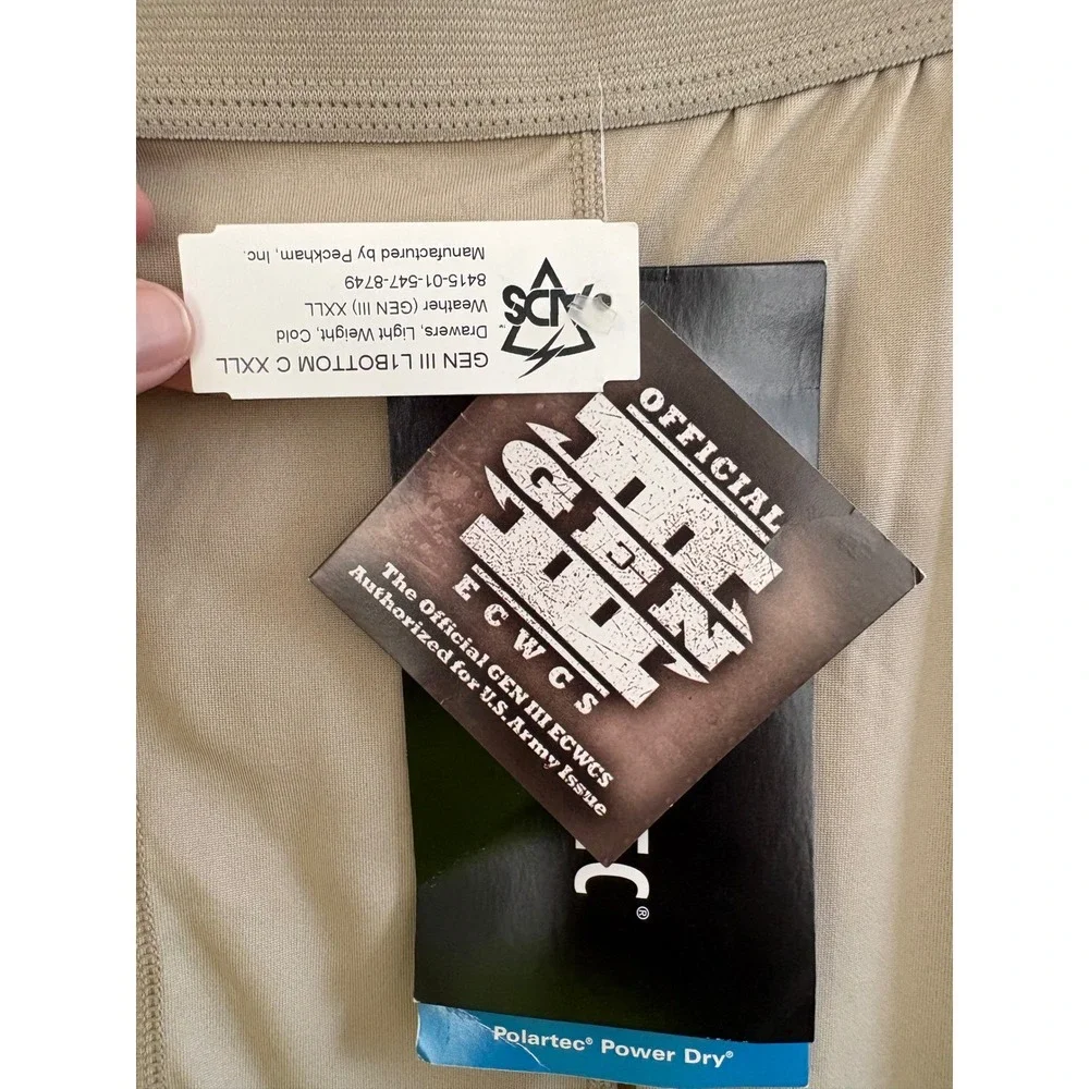Polartec‎ Men's Long John's Power Dry Drawers Tan XXL Long NWT Army Issue